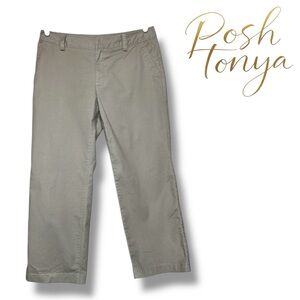 Tommy Bahama Wide Leg Cropped Pants Tan Size 6 Resort Casual